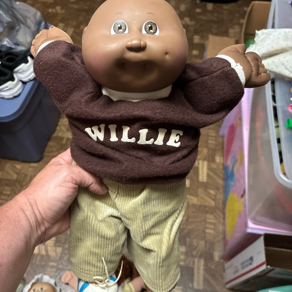 Vintage Cabbage Patch Kids Doll 1982  African American Bald Boy. “Willie”Outfit - Picture 1 of 9